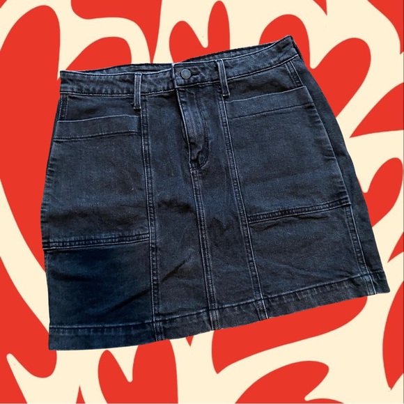 Black Denim Skirt - Picture 1 of 2